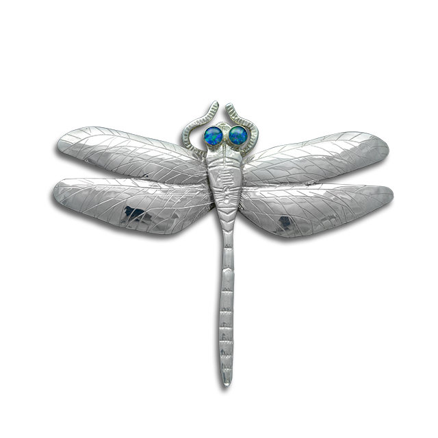 Dragonfly Pin/Pendant - Large 3" Sterling