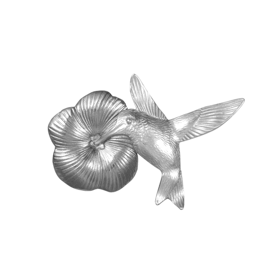 Hummingbird/Flower Pin/Pendant - 1.7"