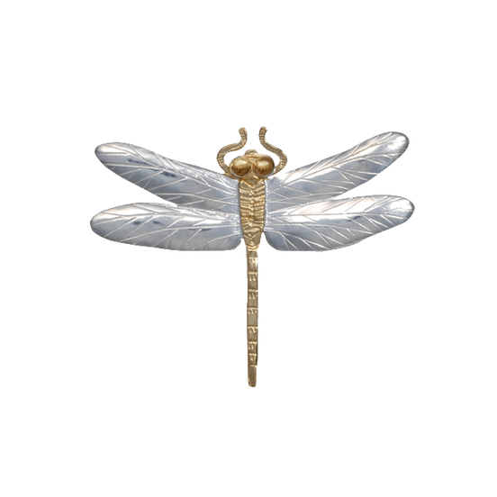 Dragonfly Pin/Pendant - Med. 2.25" SS/14K