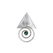 Spiral with Triangle Pin/Pendant - 2.5