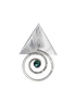 Spiral with Triangle Pin/Pendant - 2.5"