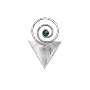Spiral with Triangle Pin/Pendant - 2.5