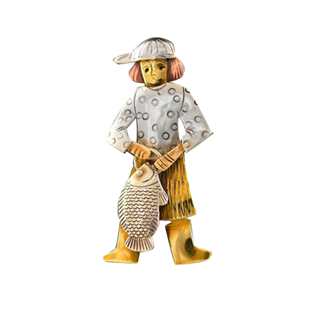 Fishing Girl Pin/Pendant
