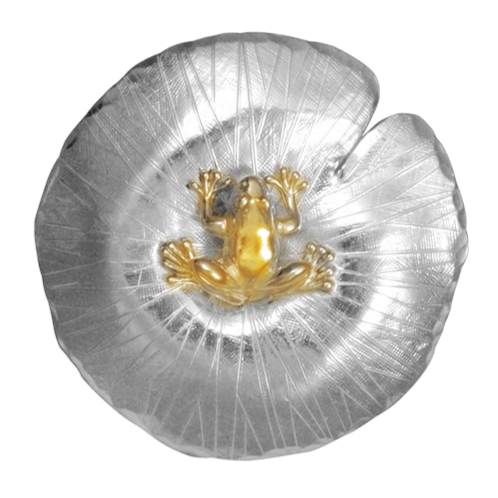 Frog on Lily Pad Pin/Pendant - LG