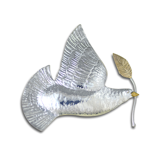 Bird of Peace Pin/Pendant w/ Olive Branch