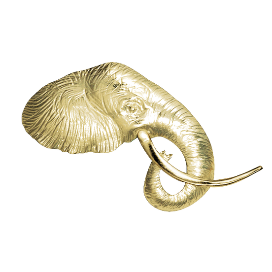 Elephant Head Profile Pin/Pendant