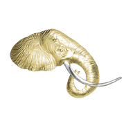 Elephant Head Profile Pin/Pendant