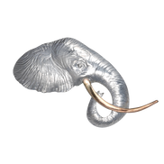 Elephant Head Profile Pin/Pendant