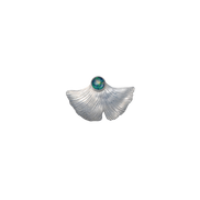 Ginkgo Pin/Pendant w/ Opal - SM