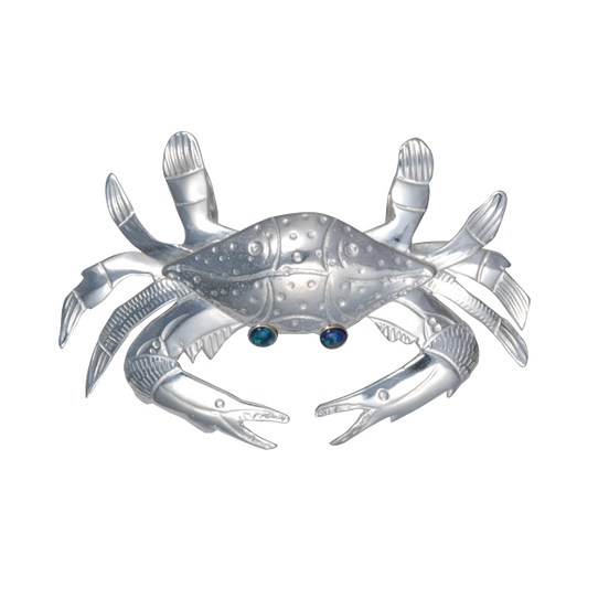 Crab Pin/Pendant - MD with Opal Eyes