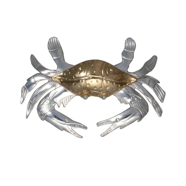 Crab Pin/Pendant - MD with Opal Eyes