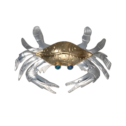 Crab Pin/Pendant - MD with Opal Eyes