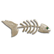 Skeleton Fish Pin