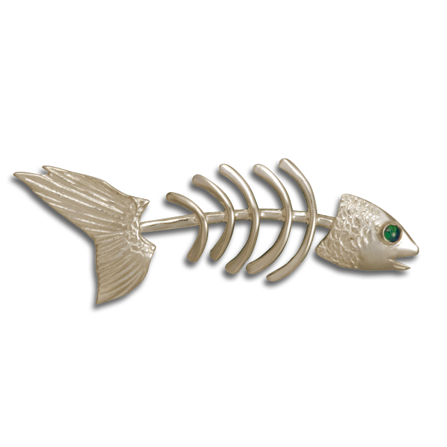 Skeleton Fish Pin