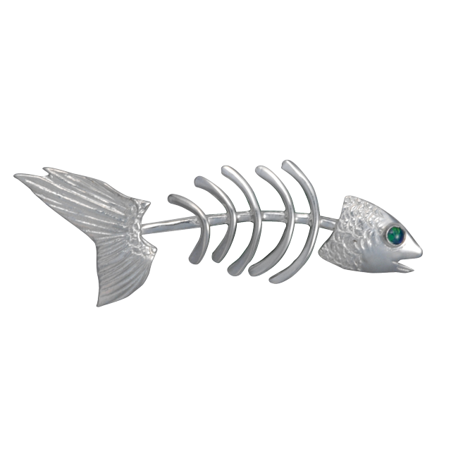 Skeleton Fish Pin