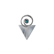 Spiral with Triangle Pin/Pendant - 1.75