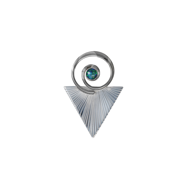 Spiral with Triangle Pin/Pendant - 1.75