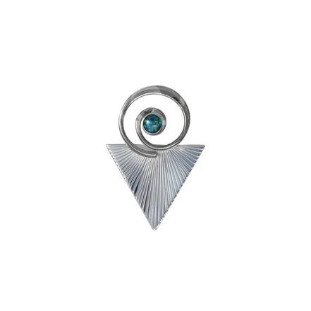 Spiral with Triangle Pin/Pendant - 1.75"