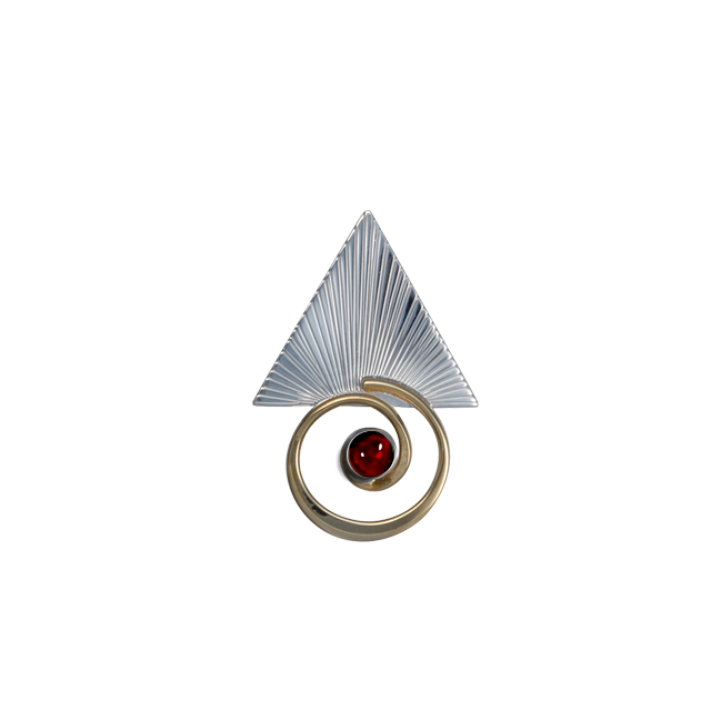 Spiral with Triangle Pin/Pendant - 1.75