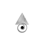 Spiral with Triangle Pin/Pendant - 1.75