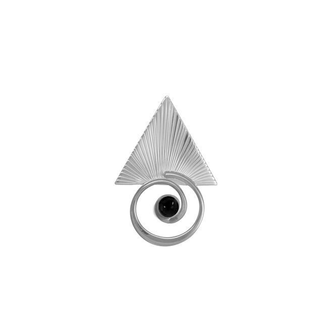 Spiral with Triangle Pin/Pendant - 1.75