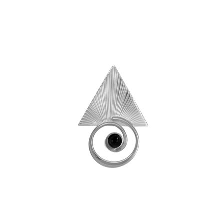 Spiral with Triangle Pin/Pendant - 1.75"