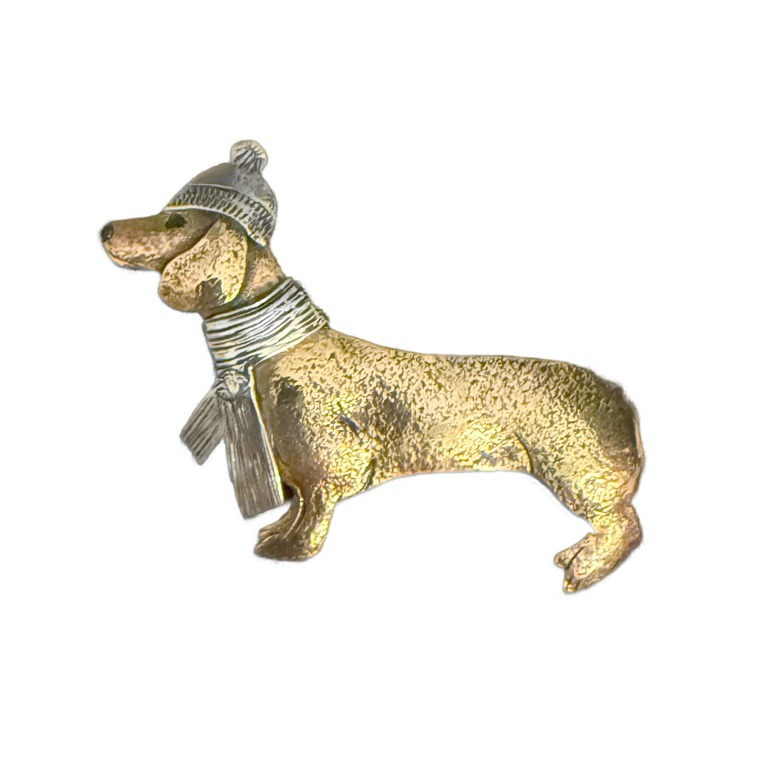 Dachshund w/ Winter Hat Pin or Pendant