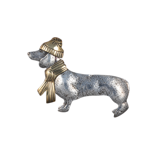 Dachshund w/ Winter Hat Pin - LG