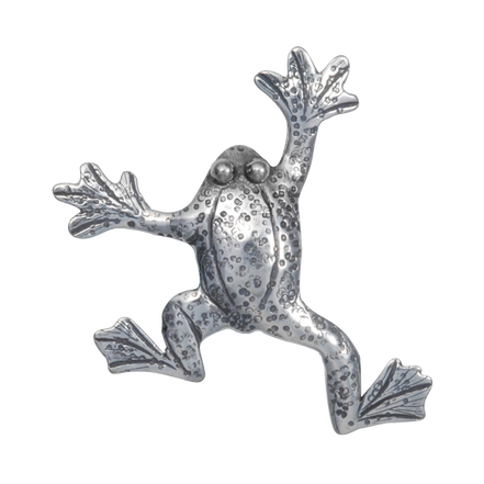 Flying Frog Pin/Pendant (opal eyes)