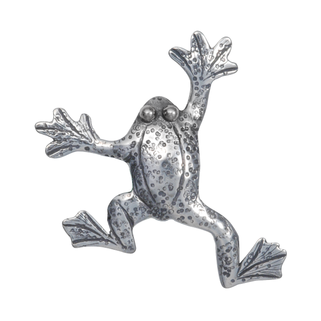 Flying Frog Pin/Pendant (opal eyes)