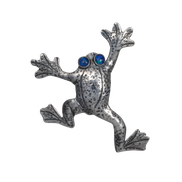Flying Frog Pin/Pendant (opal eyes)