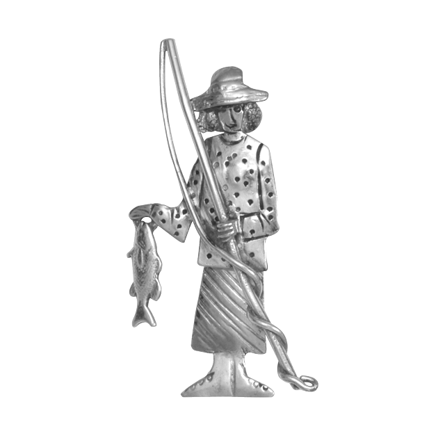 Mother Fishing Pin/Pendant