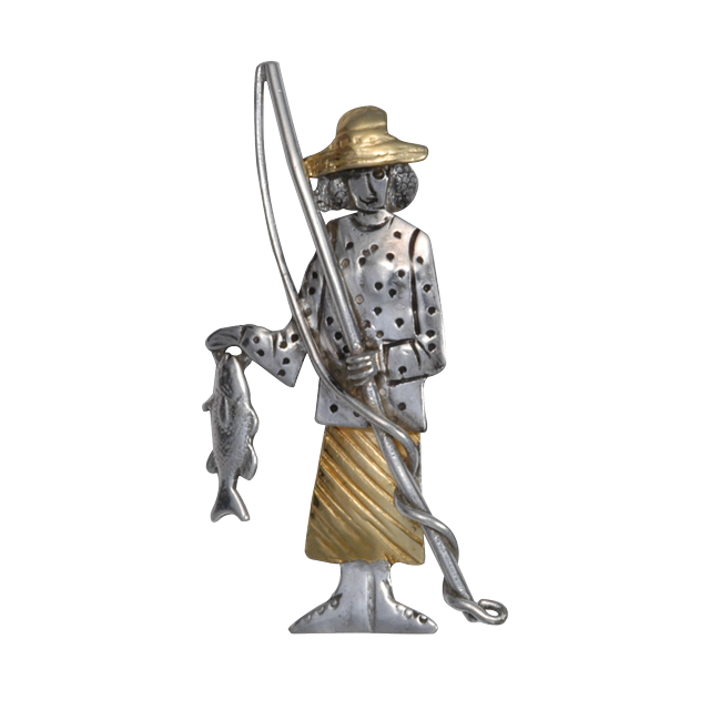 Mother Fishing Pin/Pendant