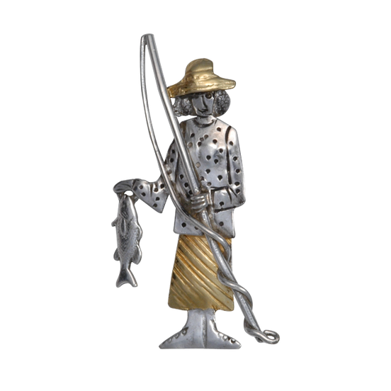 Mother Fishing Pin/Pendant