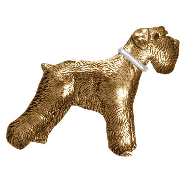 Schnauzer with Collar Pin/Pendant