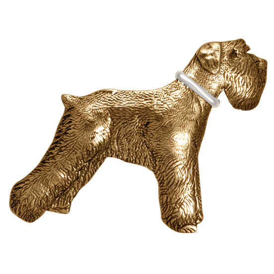 Schnauzer with Collar Pin/Pendant