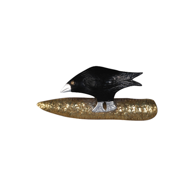 Crow on Corn Pin/Pendant - SM