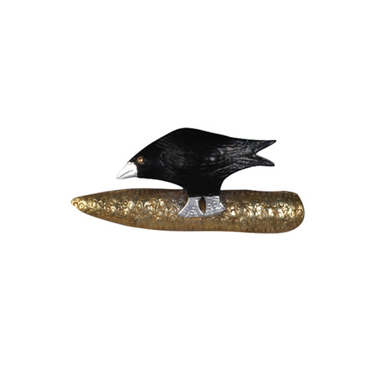 Crow on Corn Pin/Pendant - SM