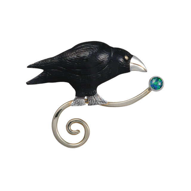 Crow on Spiral w/ Opal - LG
