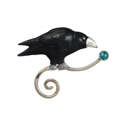 Crow on Spiral w/ Opal - LG