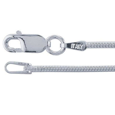 Fleur de Lis with 18" Snake Chain and Magnetic Clasp
