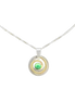 Spiral in Hoop Necklace with Malachite