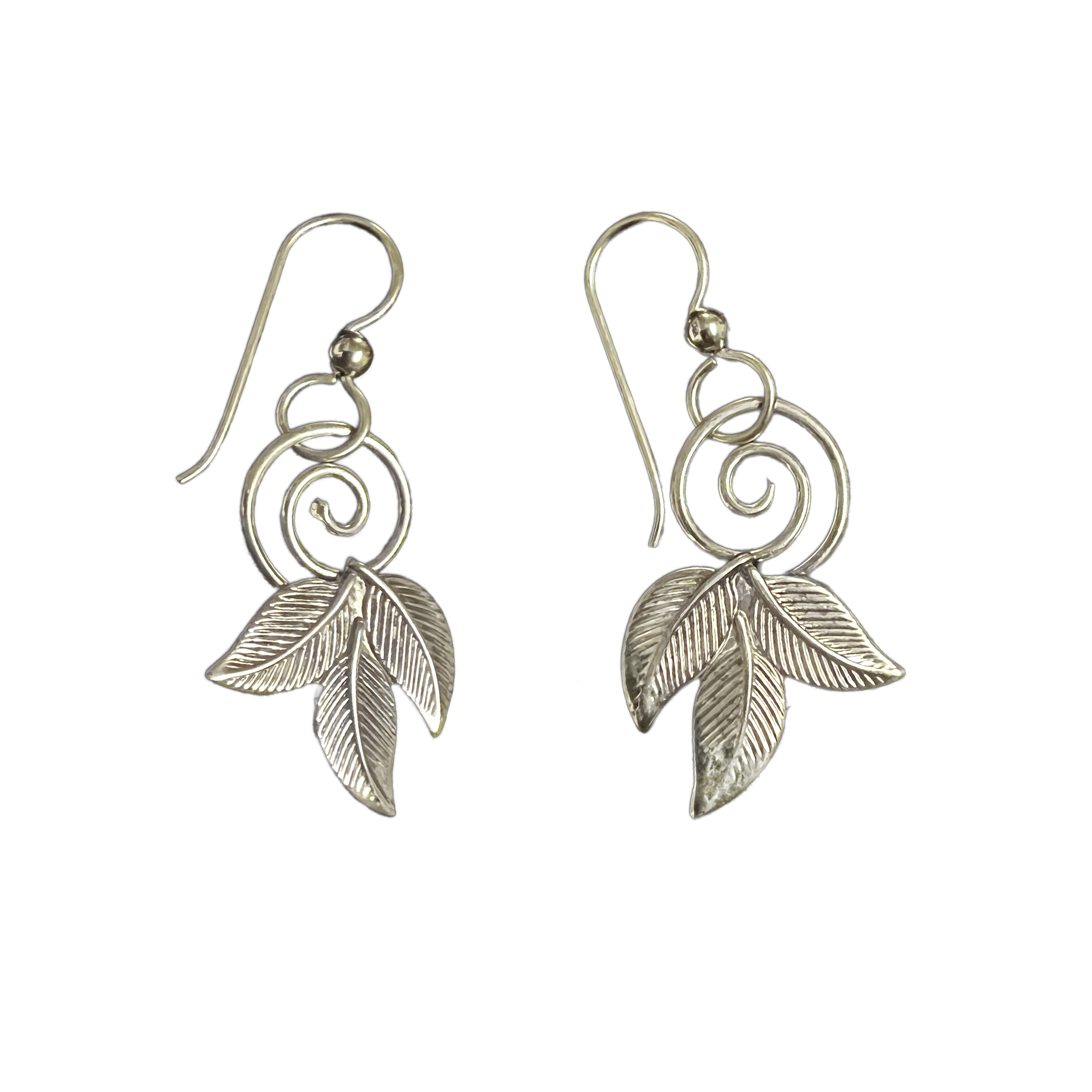 Spiral and Leaves Earrings