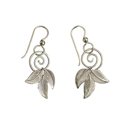 Spiral and Leaves Earrings
