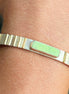 Slim Mixed-Metal Cuff with Chrysoprase, Sterling Silver, and 14k Gold